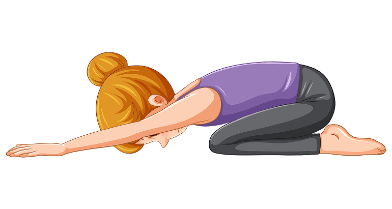childs pose balasana 1