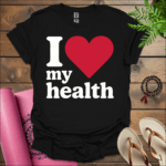 i love my health t shirt black 2