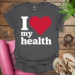 i love my health t shirt charcoal 2