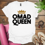 omad queen t shirt white