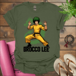 brocco lee t shirt military green