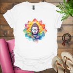 buddha flower t shirt white 367
