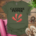 cayenne pepper boosts metabolism supports heart health aids digestion t shirt military green