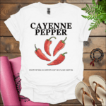 cayenne pepper boosts metabolism supports heart health aids digestion t shirt white