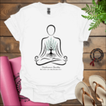 diaphragmatic breathing breathe from your belly find your centre t shirt white