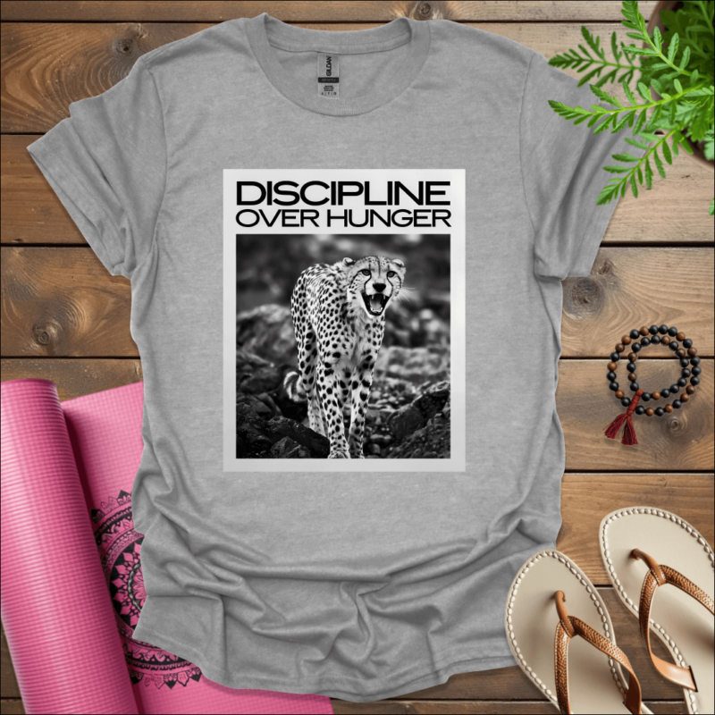 discipline over hunger t shirt sport grey