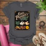gods pharmacy t shirt charcoal