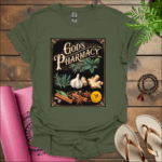 gods pharmacy t shirt military green