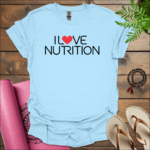 i love nutrition t shirt light blue