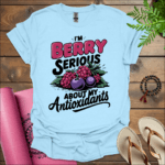 im berry serious about my antioxidants t shirt light blue