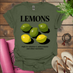 lemons high in vitamin c antioxidants and other nutrients t shirt military green