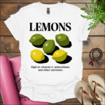 lemons high in vitamin c antioxidants and other nutrients t shirt white