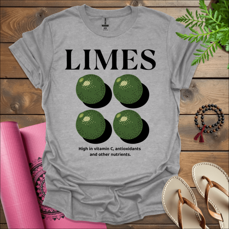 limes high in vitamin c antioxidants and other nutrients t shirt sport grey