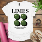 limes high in vitamin c antioxidants and other nutrients t shirt white
