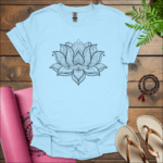 lotus t shirt light blue