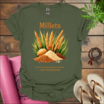 millets rich in nutrients supports digestion helps control blood sugar t shirt military green