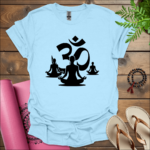 om t shirt light blue