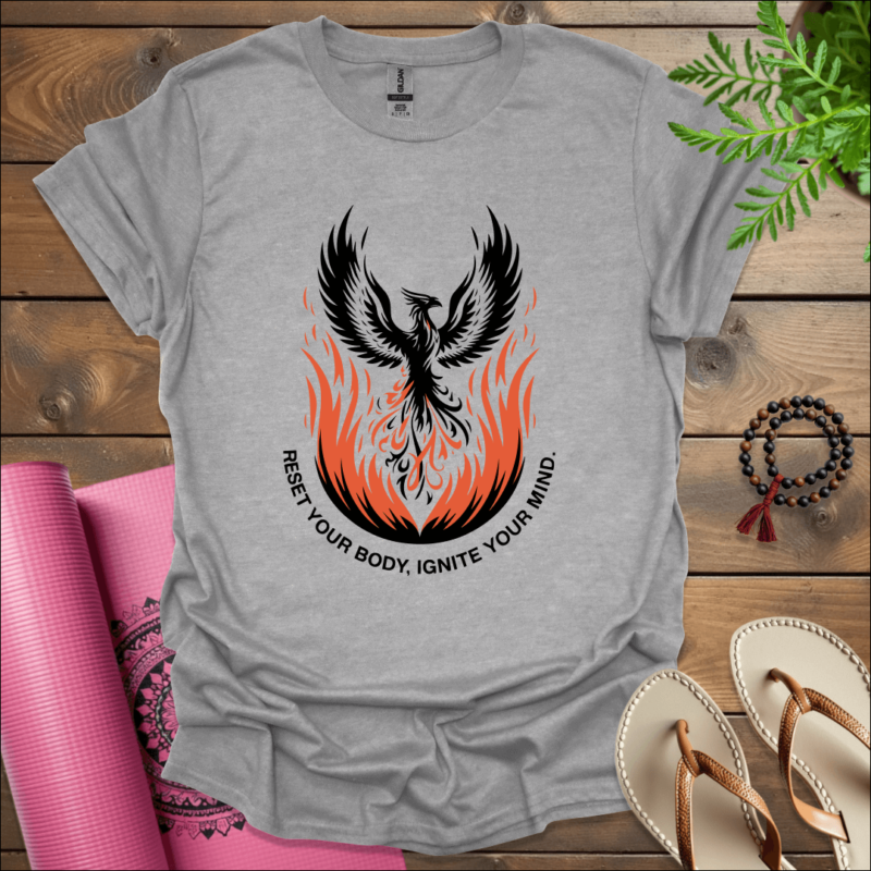 reset your body ignite your mind t shirt sport grey