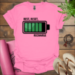 rest reset recharge t shirt azalea