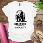 strength through simplicity t shirt white