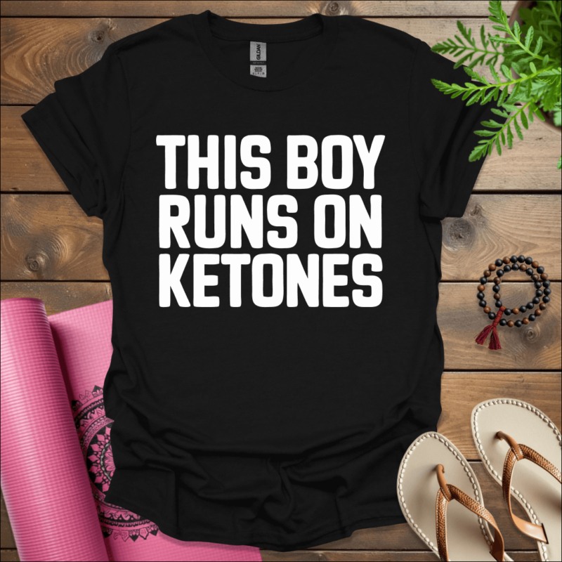 this boy runs on ketones t shirt black