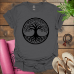 tree of life t shirt charcoal