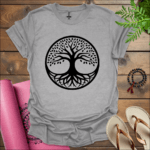 tree of life t shirt sport grey