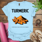 turmeric anti inflammatory boosts immunity supports digestion t shirt light blue