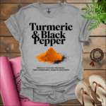 turmeric black pepper enhances curcumin absorption fights inflammation supports joint health t shirt sport grey
