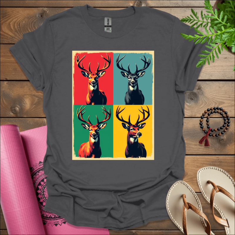 venison t shirt charcoal