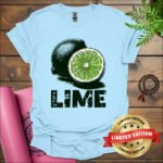 a twist of lime t shirt light blue