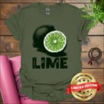 a twist of lime t shirt military green