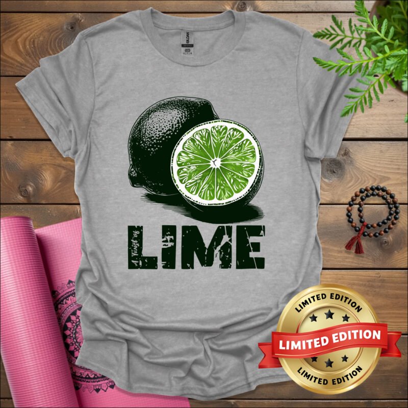 a twist of lime t shirt sport grey