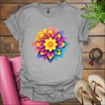 bright flower t shirt sport grey