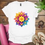 bright flower t shirt white