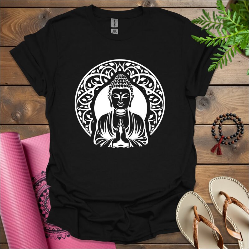 buddha t shirt black