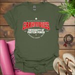 carnivores university t shirt military green