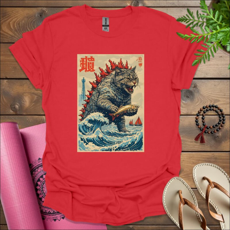 catzilla t shirt red