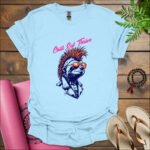 chill eat thrive t shirt light blue