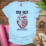 d3 k2 strong bones heart health calcium absorption t shirt light blue
