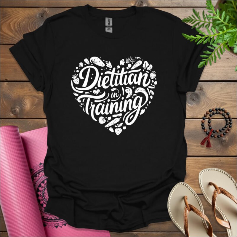 dietitian in training t shirt black