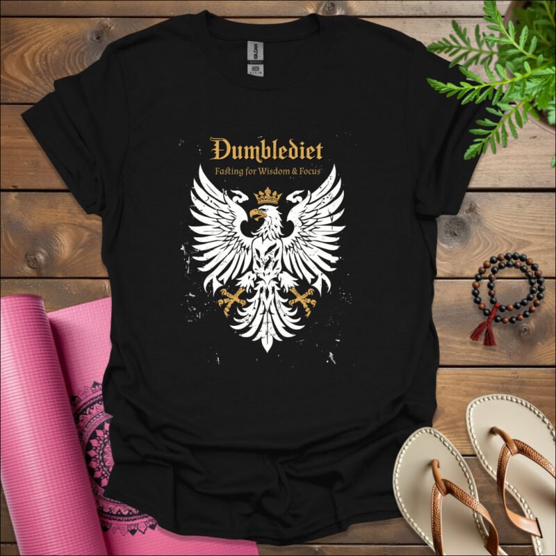 dumblediet fasting for wisdom focus t shirt black