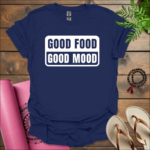 good food good mood t shirt navy
