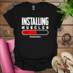 installing muscles t shirt black