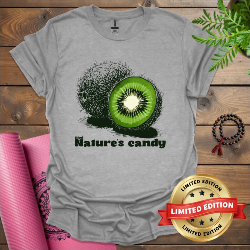 kiwi natures candy t shirt sport grey