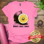 lemon bright bold tangy t shirt azalea