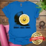 lemon bright bold tangy t shirt royal