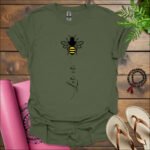 let it bee t shirt military green