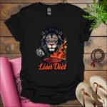 lion diet t shirt black
