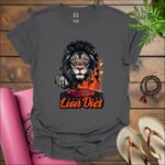 lion diet t shirt charcoal